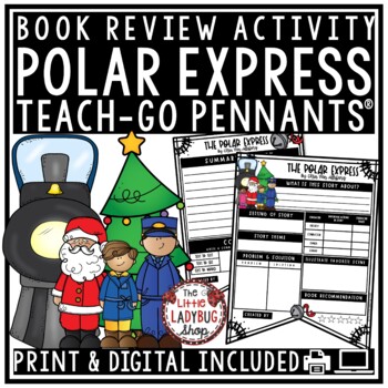 Preview of The Polar Express Activities, December Christmas Reading Book Review Template