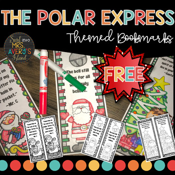 Preview of The Polar Express Bookmarks | Christmas Bookmarks