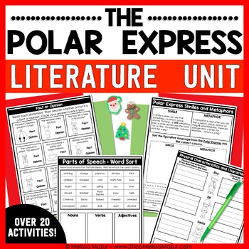 Preview of The Polar Express Christmas Literature Unit and Activities