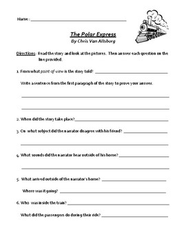 Preview of The Polar Express: Review, Test, or Homework Assignment with Detailed Answer Key