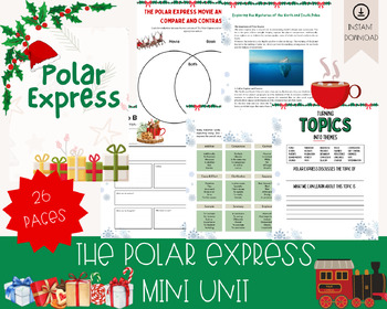 Preview of The Polar Express Unit: Christmas Unit, Winter, Homeschool Curriculum, Education