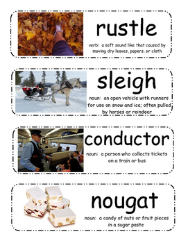 Preview of The Polar Express Vocabulary Cards