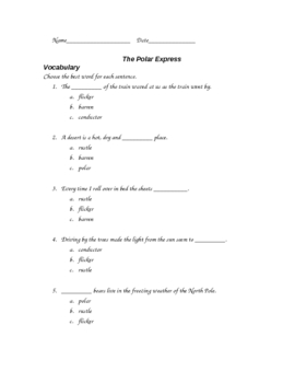 multiple vocabulary worksheet choice Polar The Comprehension Express Vocabulary and Assessment