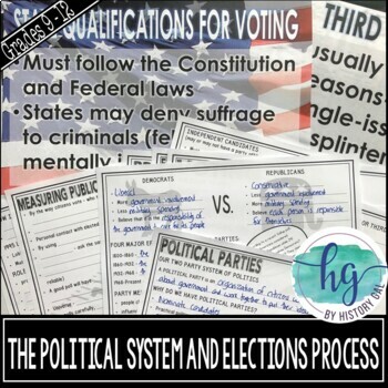 Preview of The Political System and Election Process PowerPoint and Guided Notes