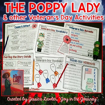 Preview of The Poppy Lady Veterans Day Activities