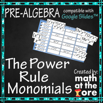 Preview of The Power Rule - Rules of Exponents for Google Slides™