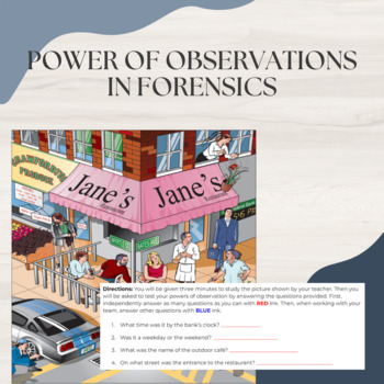 Preview of The Power of Observations - Forensics Observation Practice!