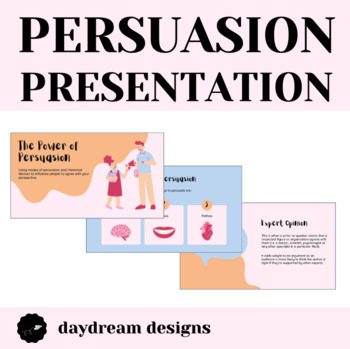 Preview of The Power of Persuasion Canva Presentation (Editable Template Link)