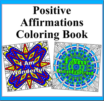 Preview of The Power of Positivity- 50 Positive Affirmations Coloring Pages
