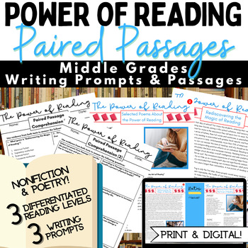 Preview of The Power of Reading Paired Passages and Writing -  Poetry for Middle School