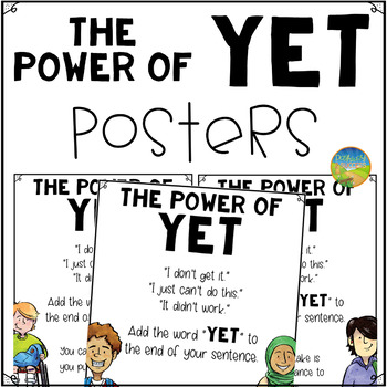 Preview of The Power of YET Posters for Growth Mindset