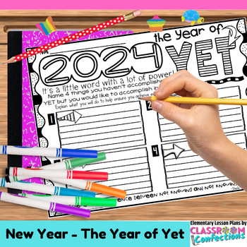 Preview of The Power of Yet: A New Year's 2024 Resolution Activity for a Growth Mindset
