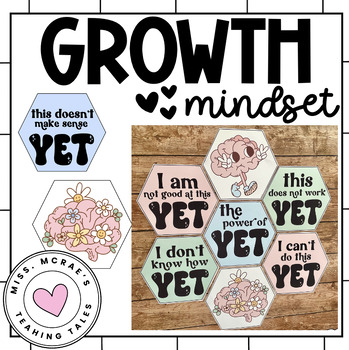 Preview of The Power of Yet Display | Classroom Posters | Growth Mindset Bulletin Board