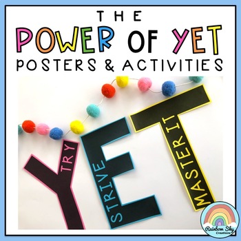 Preview of The Power of Yet Posters and lessons | Growth Mindset Yet Activities