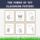 The Power of Yet Motivational Posters Set of 6