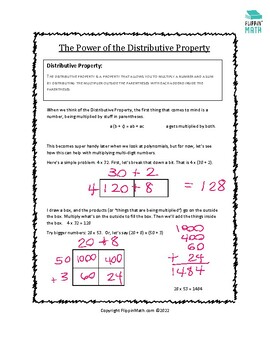 Preview of The Power of the Distributive Property (M4P.E23)