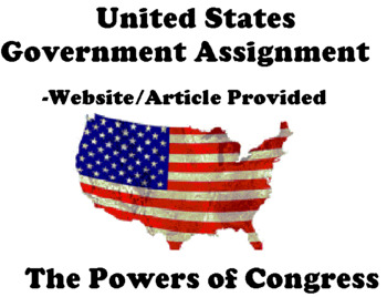 Preview of The Powers of Congress ONLINE ASSIGNMENT 