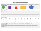 Pre-kindergarten Assessment