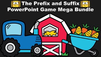 Preview of The Prefix and Suffix PowerPoint Game Mega Bundle