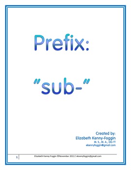 Preview of Prefix "sub-" A Multisensory Approach