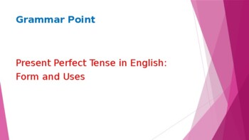 Preview of The Present Perfect Tense in English: Form and Uses