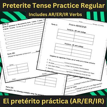 Preview of The Preterite Tense / El Pretérito (AR/ER/IR)