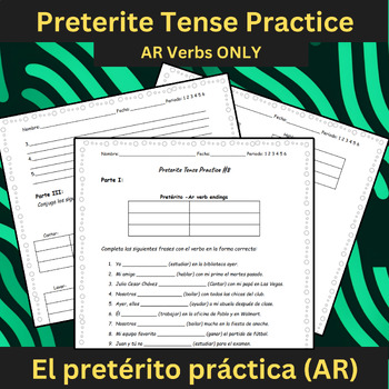 Preview of The Preterite Tense / El pretérito (AR ONLY)