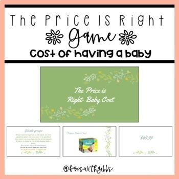 Preview of The Price is Right Game- Cost of Having a Baby