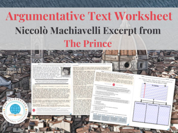 Preview of The Prince by Machiavelli Excerpt Text Worksheet