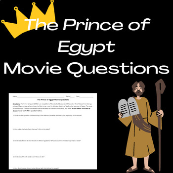 Preview of The Prince of Egypt Movie Guide Questions