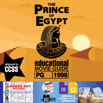 Preview of The Prince of Egypt Movie Guide | Questions | Worksheet | Google Class (PG-1998)
