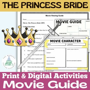 Preview of The Princess Bride Movie Guide (1987) | Digital & Print Worksheet | Questions
