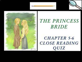 Preview of The Princess Bride by William Goldman – Chapters 5-6 Quiz (Short Answer)