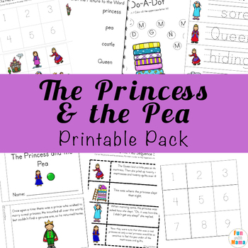 Preview of The Princess and The Pea Activities + Worksheets