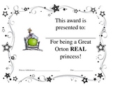 The Princess and the Pea Certificate