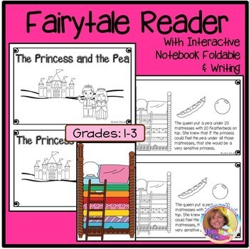 Preview of The Princess & the Pea  Reader w/Interactive Foldable, Writing, Easel w/ AUDIO