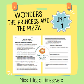 Preview of The Princess and the Pizza - Grade 4 Wonders