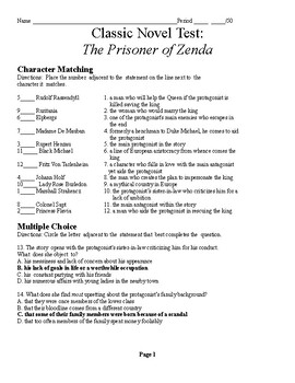 Preview of The Prisoner of Zenda: A 50 Question Exam