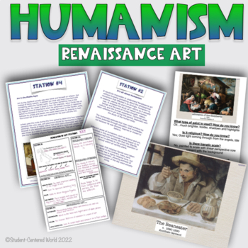 Preview of The Progress of Humanism in Renaissance Art - Station Activity and Art Analysis