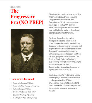 Preview of The Progressive Era Bundle DBQ/RLAH: No Prep, Self Grading, US I, APUSH