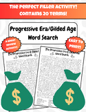 The Progressive Era & Gilded Age Word Search