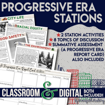 Preview of The Progressive Era Stations Issues and "Solutions" Print / Digital / Assessment