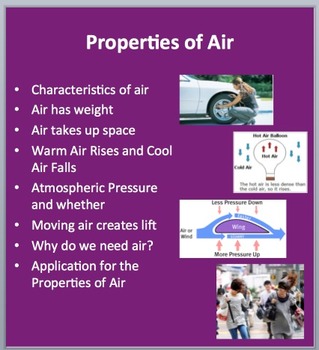 Preview of The Properties of Air - Google Slides and PowerPoint Lesson