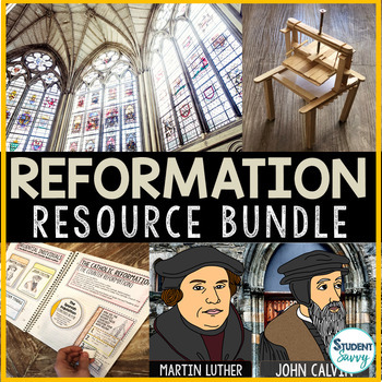 Preview of The Protestant Reformation Activities Bundle |  Catholic Counter Martin Luther
