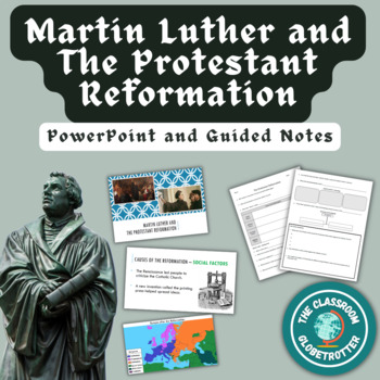 Preview of The Protestant Reformation - World History PowerPoint with Guided Notes