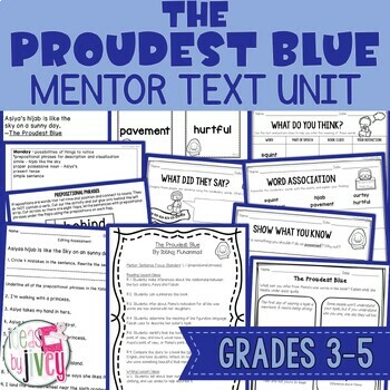 Preview of The Proudest Blue Mentor Text Digital & Print Unit