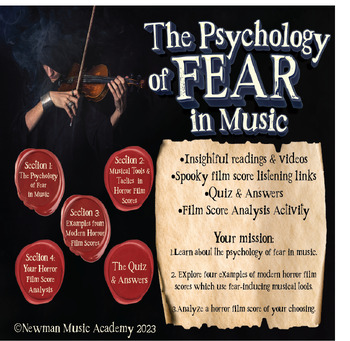 Preview of The Psychology of Fear in Music: Horror Film Score Activity BUNDLE {Slides/PDF}