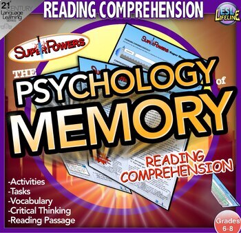 Preview of The Psychology of Memory Method of Loci Close Reading Comprehension Passage