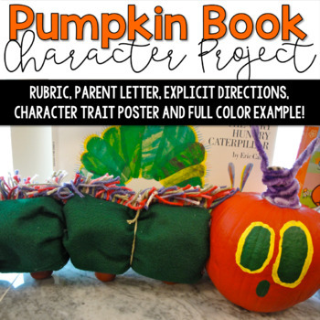 Preview of The Pumpkin Book Character Project for Grades 2-5!