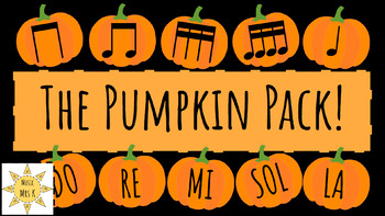 Preview of The Pumpkin Pack!: Rhythmic, Melodic, and Meter Review with a Halloween Twist!